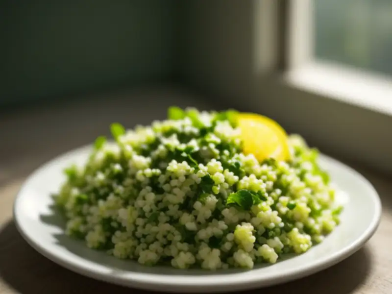 Tabouleh met bulgur, munt en citroen